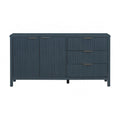 Minimalist Wave-Pattern Sideboard with Diverse Materials
