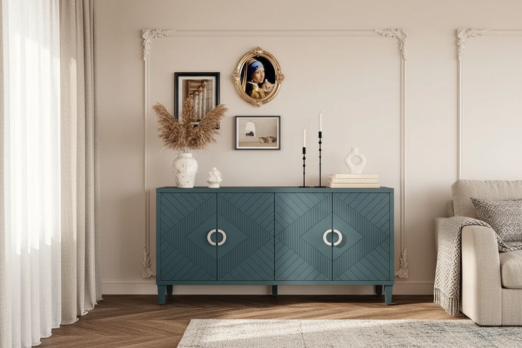 4-Door Cabinet Interior Scene