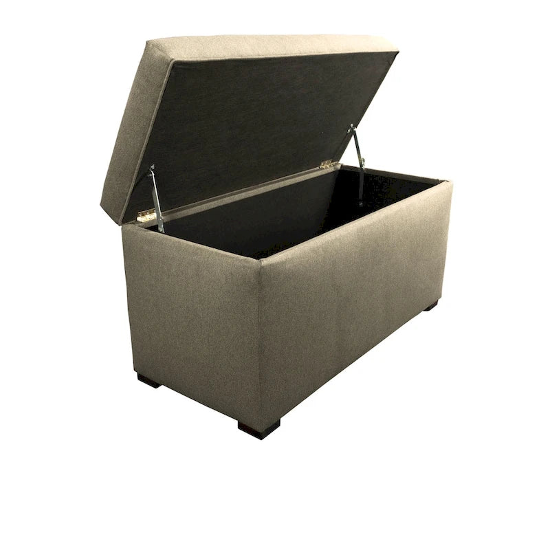 Banc-coffre de rangement en tissu capitonné