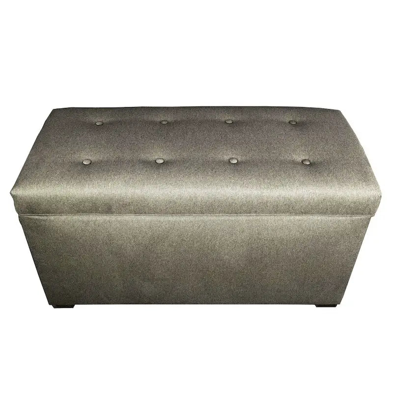 Banc-coffre de rangement en tissu capitonné