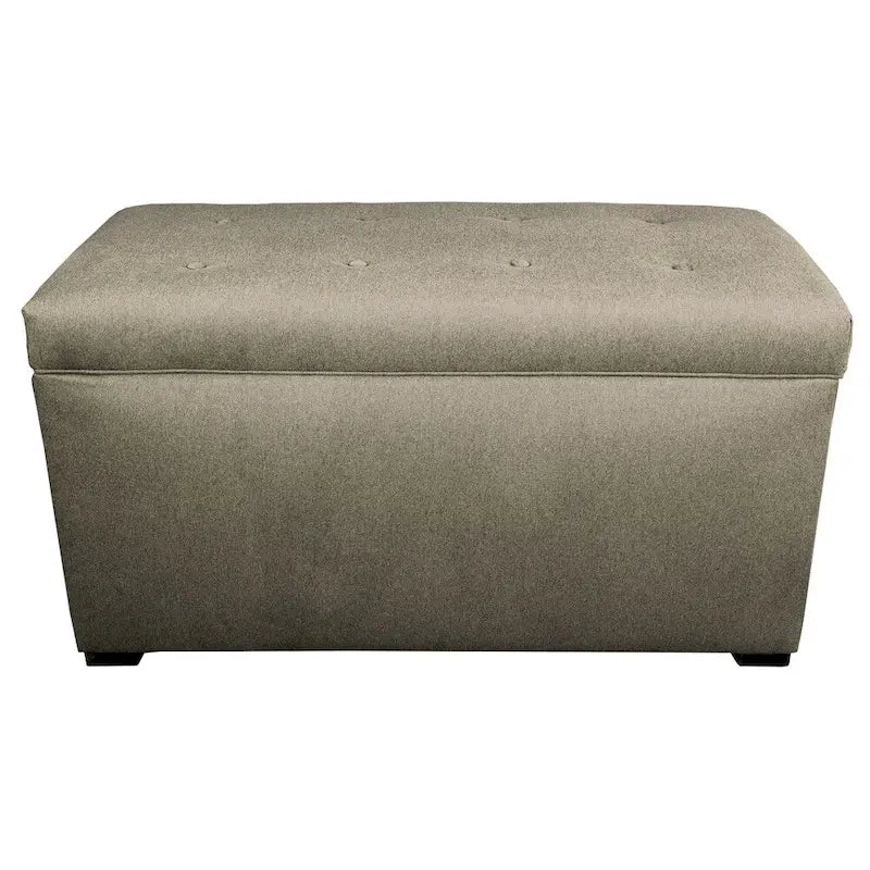 Banc-coffre de rangement en tissu capitonné