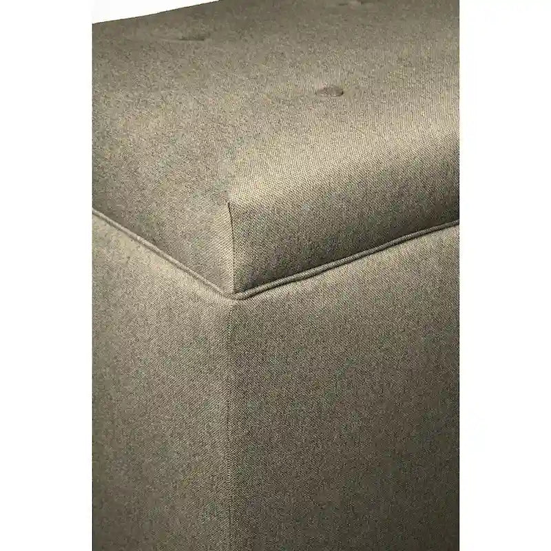 Banc-coffre de rangement en tissu capitonné