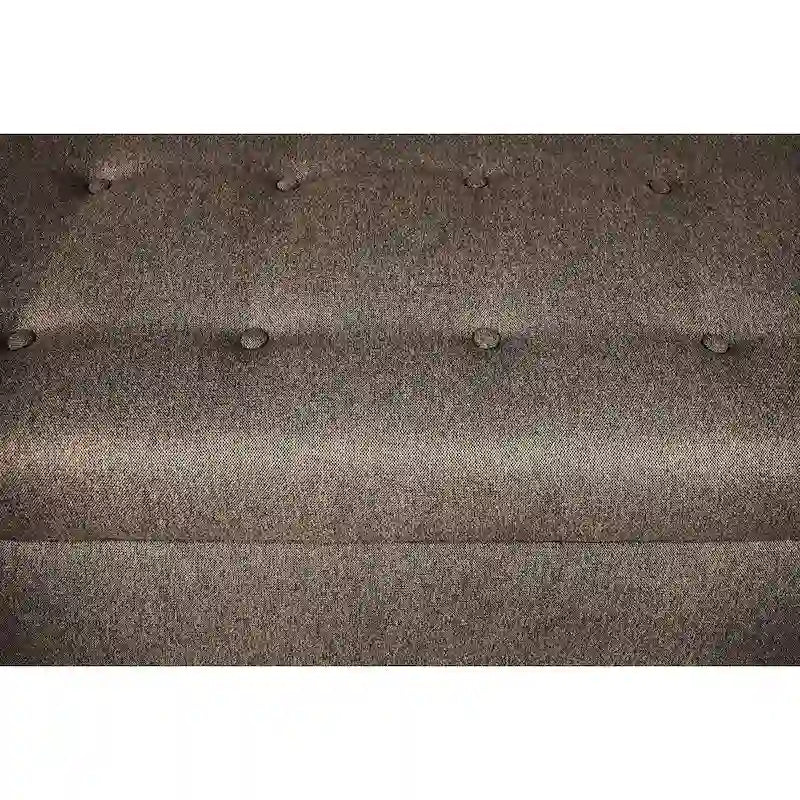 Banc-coffre de rangement en tissu capitonné