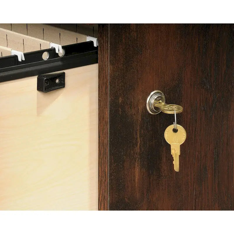 Classeur latéral avec tiroir verrouillable et étagères réglables — Rangement pour bureau à domicile