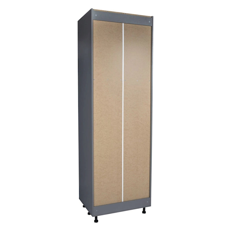 Armoire de rangement haute à 4 portes avec étagères réglables et charnières à fermeture douce
