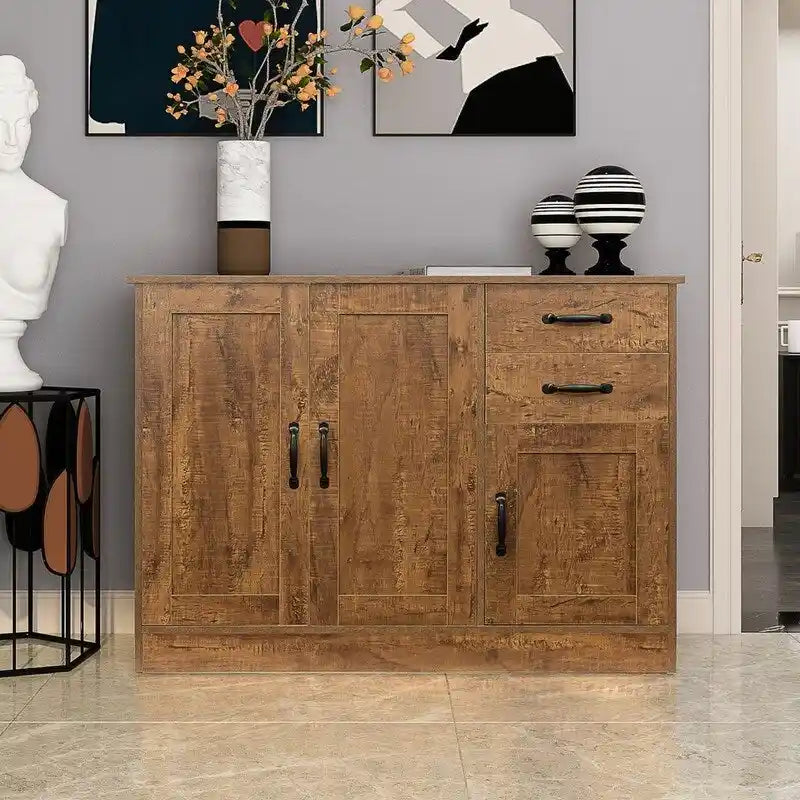 Buffet moderne avec 3 portes et 2 tiroirs