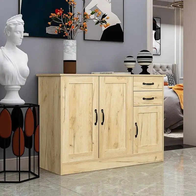Buffet moderne avec 3 portes et 2 tiroirs
