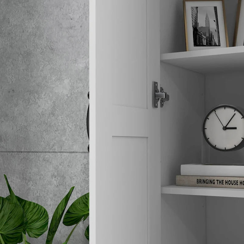 Armoire de rangement de 175 cm avec portes à fermeture douce et étagères réglables