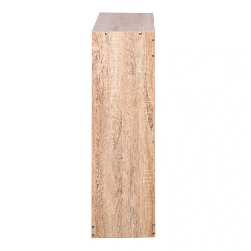 Meuble à chaussures avec portes abattantes, intérieur à 4 niveaux et étagère supérieure