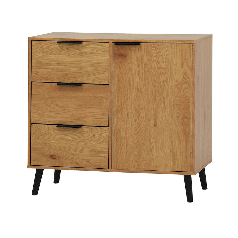 Bahut de style Mid-Century avec 3 tiroirs et une étagère réglable