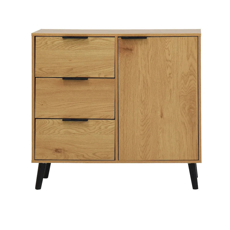 Bahut de style Mid-Century avec 3 tiroirs et une étagère réglable
