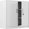 Armoire de rangement métallique verrouillable à 2 portes avec étagères réglables