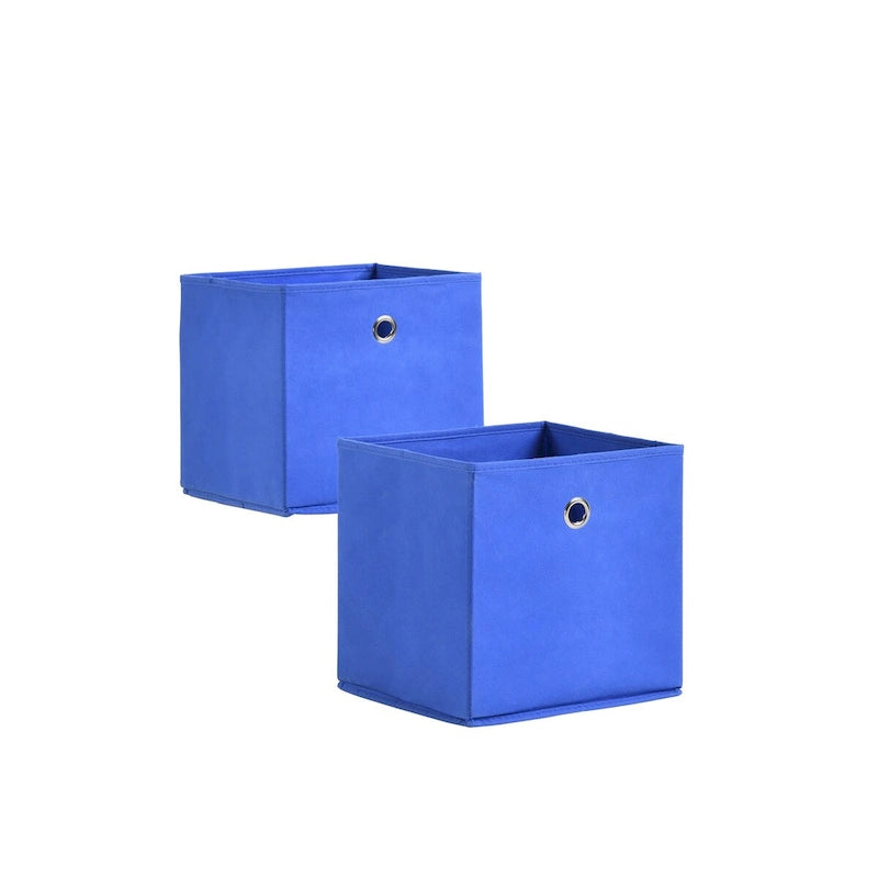 Organisateur de rangement 6 cases avec 2 paniers de rangement en tissu