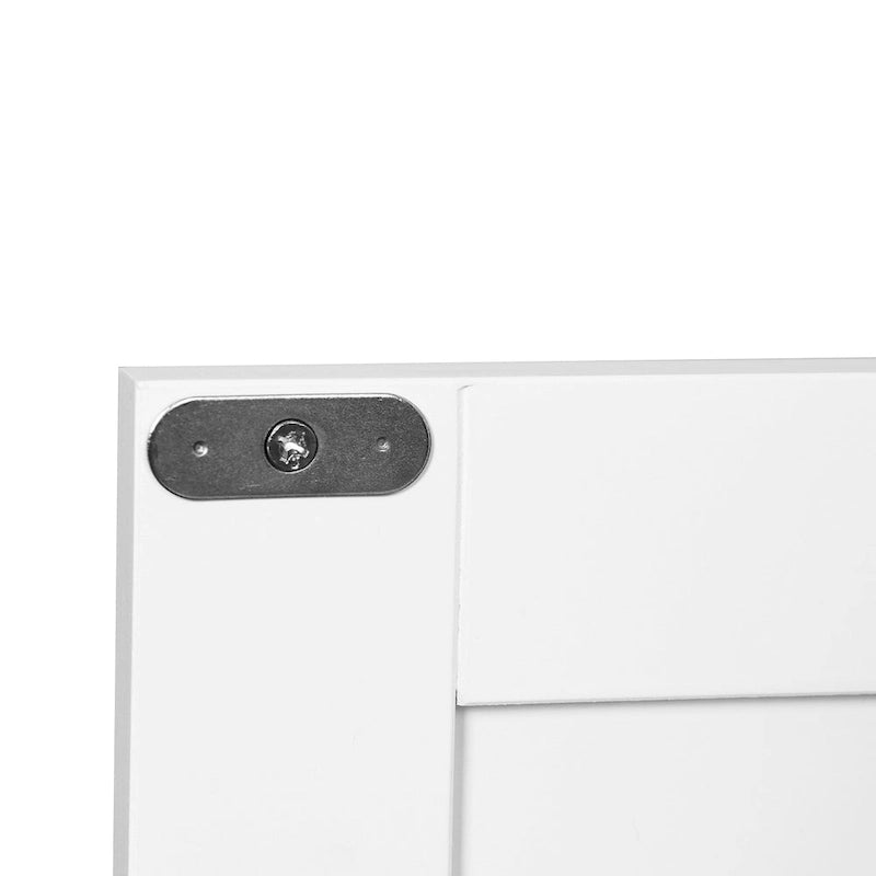 Meuble de rangement bas à deux portes avec étagères réglables – Blanc